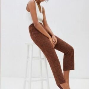 Anthropologie Mikayla stretch jacquard pull on pants size Medium